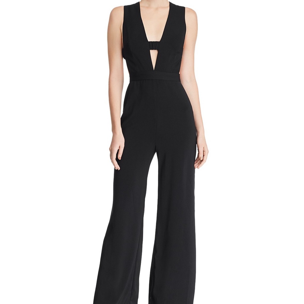Wayf  Wayland Cutout Wide-leg Jumpsuit (black, xs)